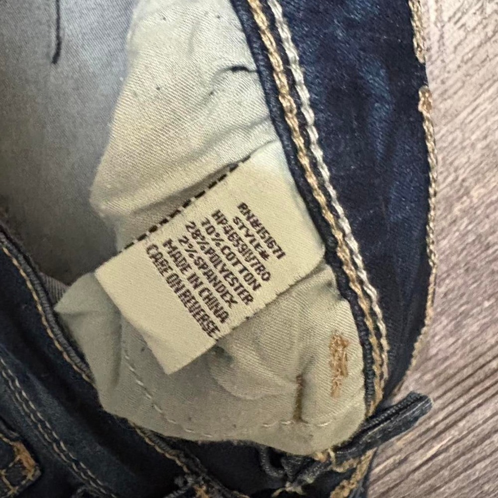 Y2K Low Rise Hot Kiss Dark Wash Skinny Jeans Size 1 - Picture 3 of 4